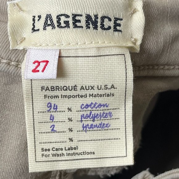 L'AGENCE | Margot High Rise Skinny Ankle Stretch Jeans in Biscuit - Picture 9 of 9